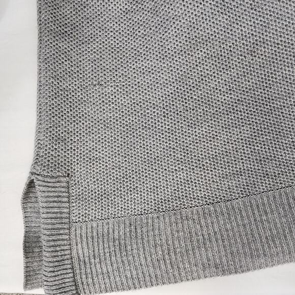 Talbots Tunic Sweater Women Large Lambswool Pullover Cowl Neck Gray Knit Capsule - Picture 9 of 11